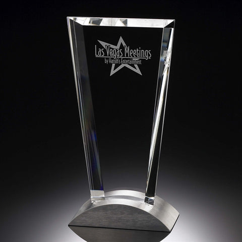 Aluminum Base Crystal Exclamation Award