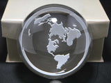 Biblical Flat Earth Crystal Dome Paperweight