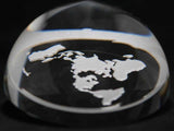 Biblical Flat Earth Crystal Dome Paperweight