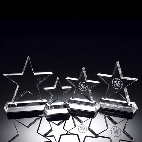 Standing Crystal Star Trophy