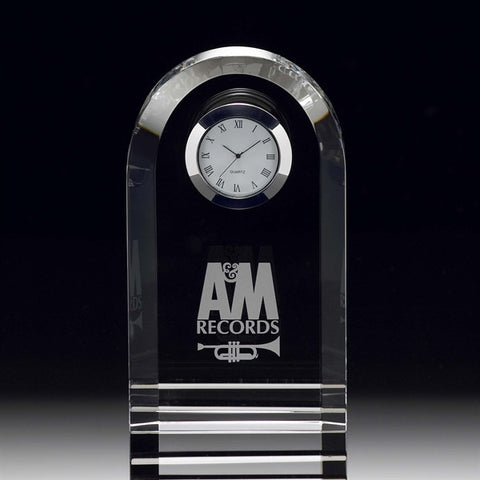 Wilshire Arched Crystal Clock