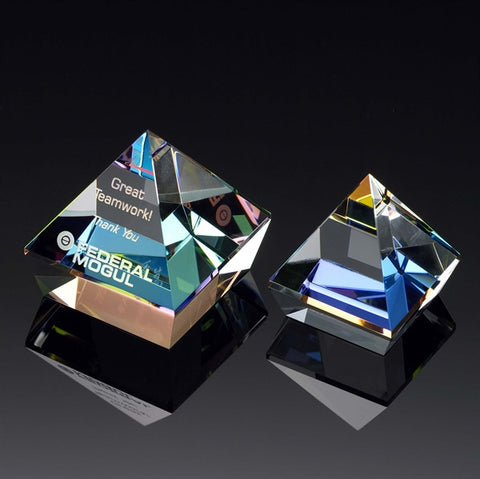 Prism Double Pyramid Paperweight