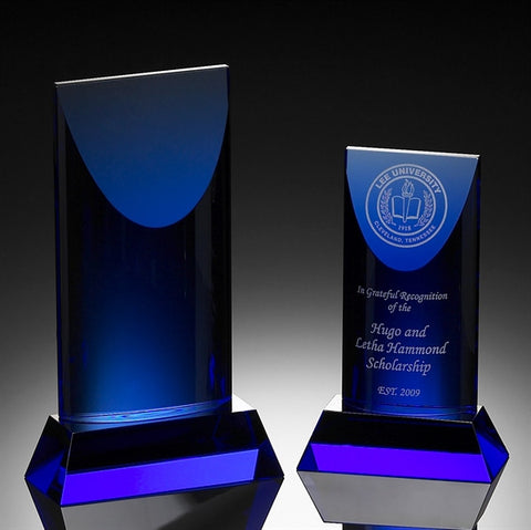 Patina Blue Crystal Award