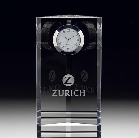 Wilshire Wedge Crystal Clock