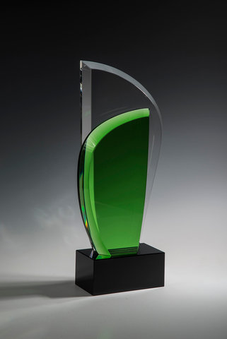 Green Leaf Crystal Award