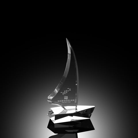 Sailboat Crystal Award