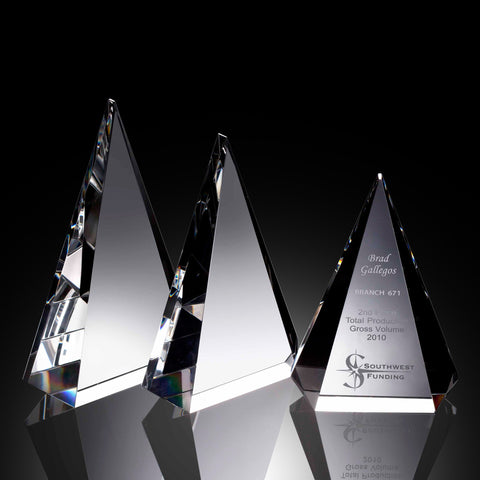Majestic Triangle Crystal Award