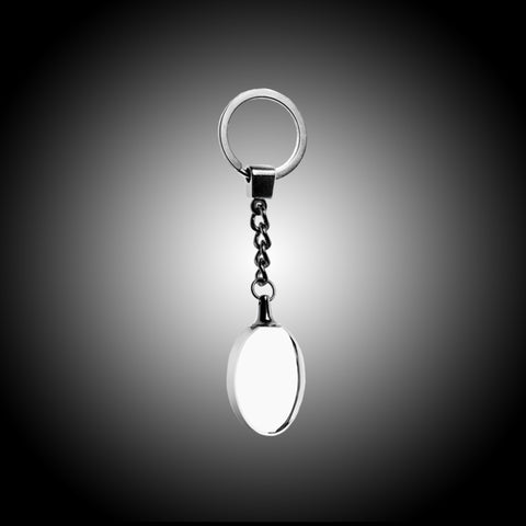 Oval Crystal Keychain