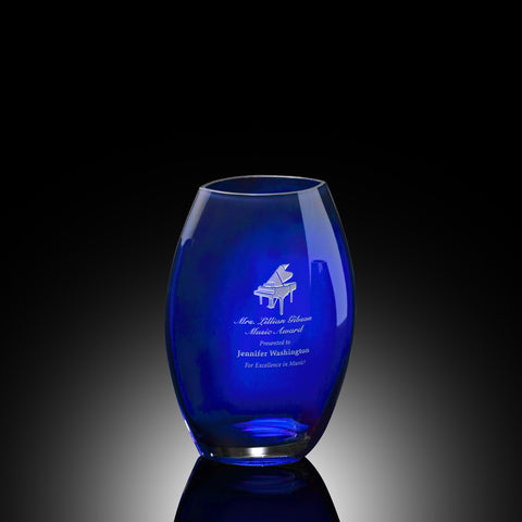 Cobalt Oval Vase