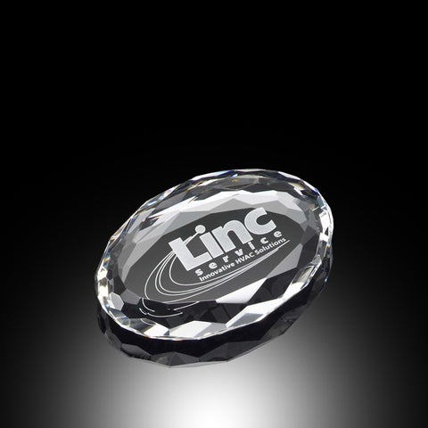 Crystal Oval Paperweight