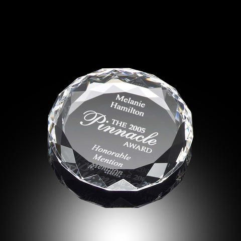 Crystal Round Paperweight