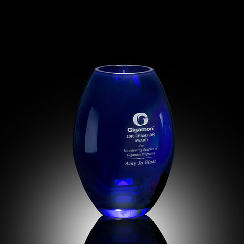 Cobalt Barrel Vase
